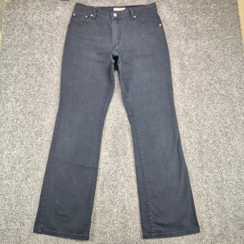 Levi's 550 Relaxed Boot Cut Jeans Womens 12L (33x33) Black Denim Stretch Y2K